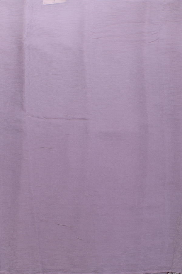 Chiffon Saree In Plain Dusty Grape With Light Weight
