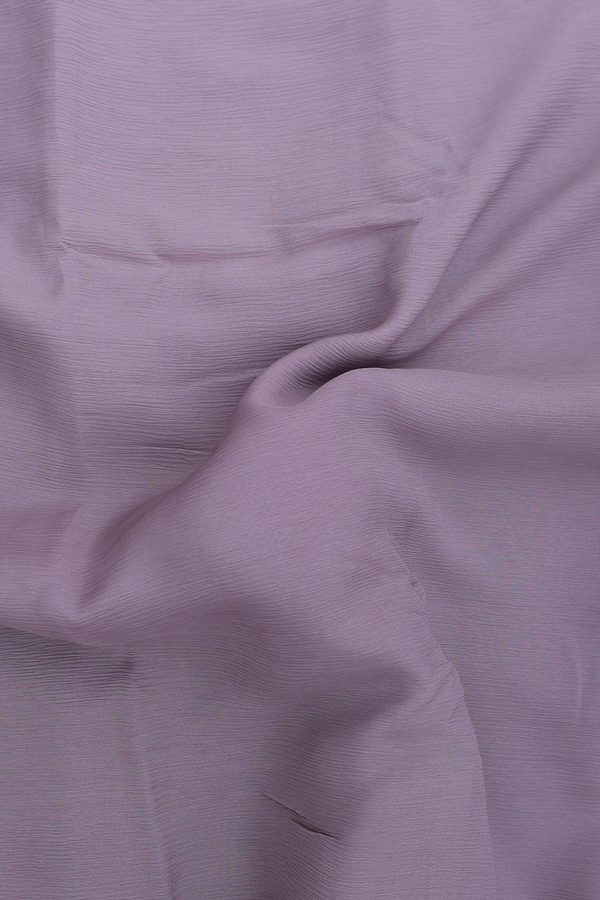 Chiffon Saree In Plain Dusty Grape With Light Weight