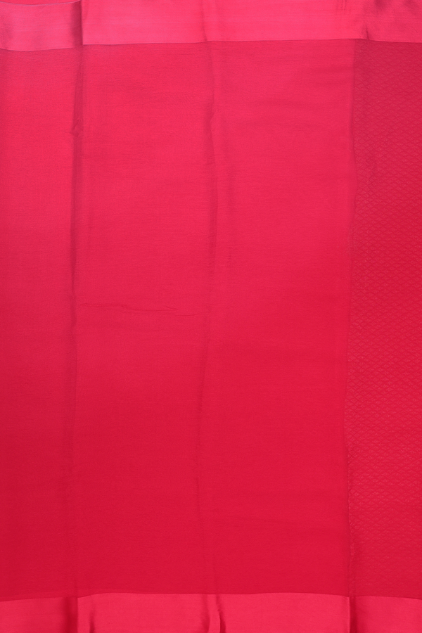 Chiffon Saree In Red With Light Weighted