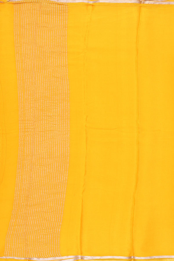 Chiffon Saree In Royal Orange With Zari Border
