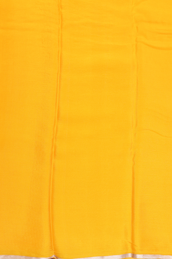 Chiffon Saree In Royal Orange With Zari Border