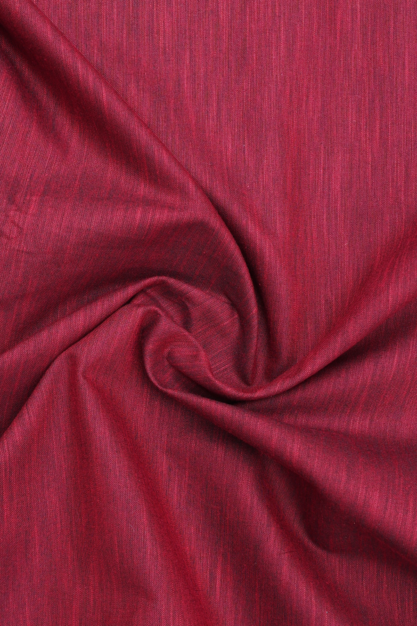 Chinese Collar Plain Burgundy Red Cotton Long Kurta