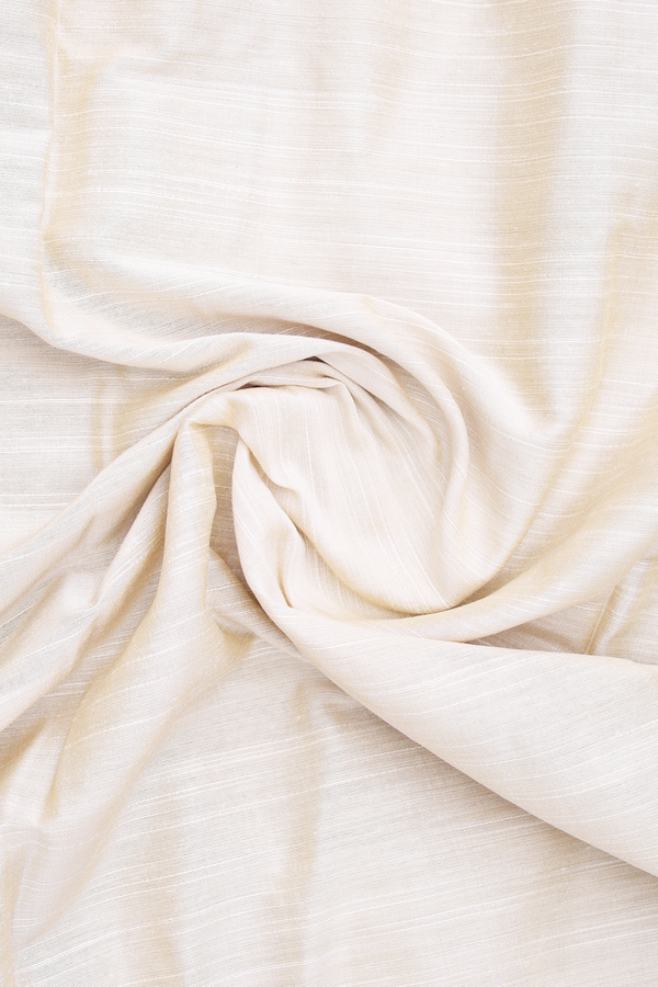 Chinese Collar Plain Pastel Brown Semi Raw Silk Long Kurta