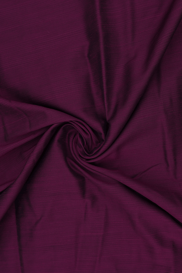 Chinese Collar Plain Plum Purple Raw Silk Long Kurta
