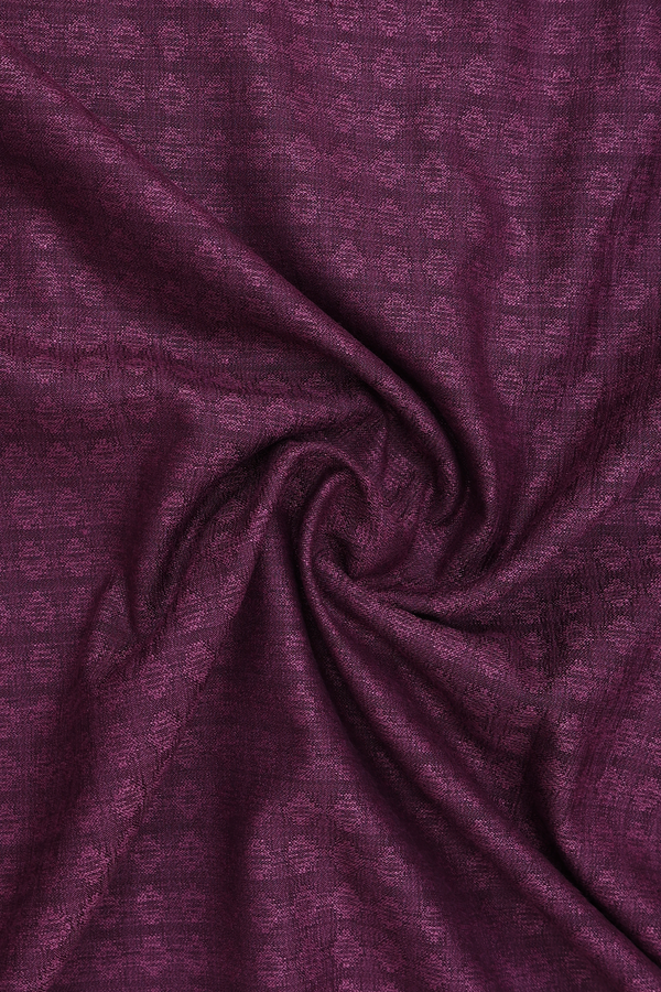 Chinese Collar Threadwork Design Berry Purple Cotton Long Kurta
