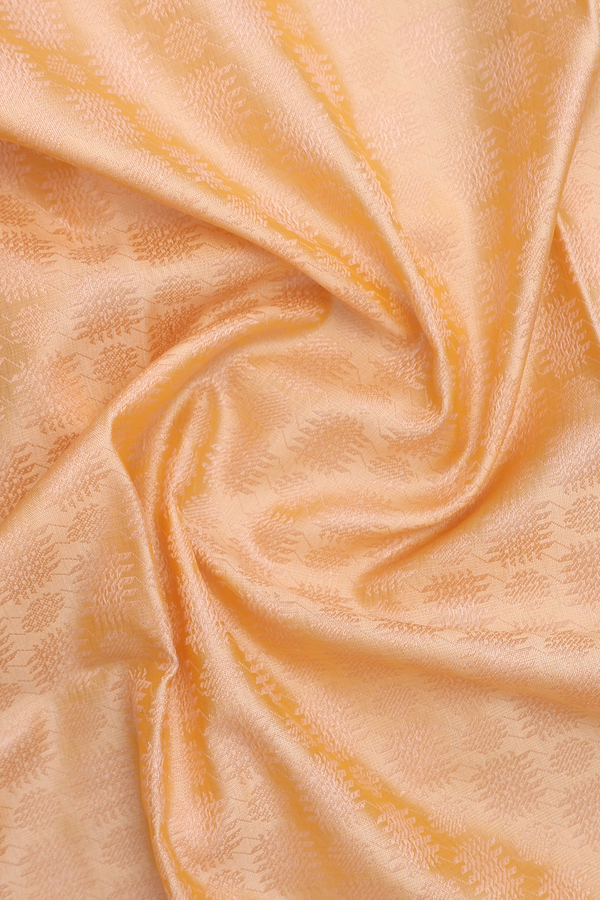Chinese Collar Threadwork Design Orange Banarasi Long Kurta
