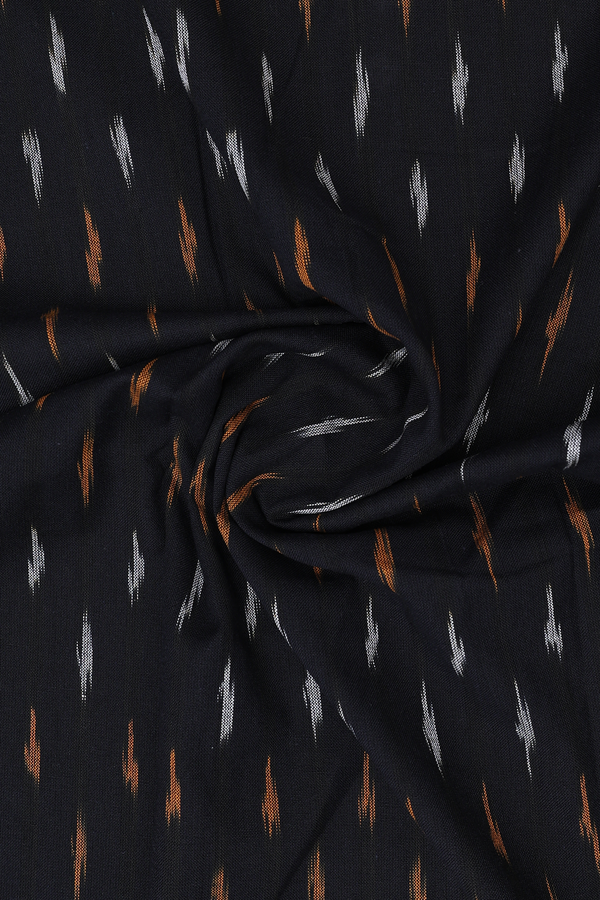 Chinese Neck Printed Design Black Cotton Salwar Set