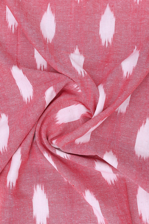 Chinese Neck Printed Design Dusty Red Cotton Salwar Set