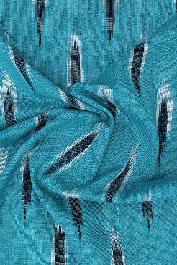 Chinese Neck Printed Design Peacock Green Cotton Salwar Set