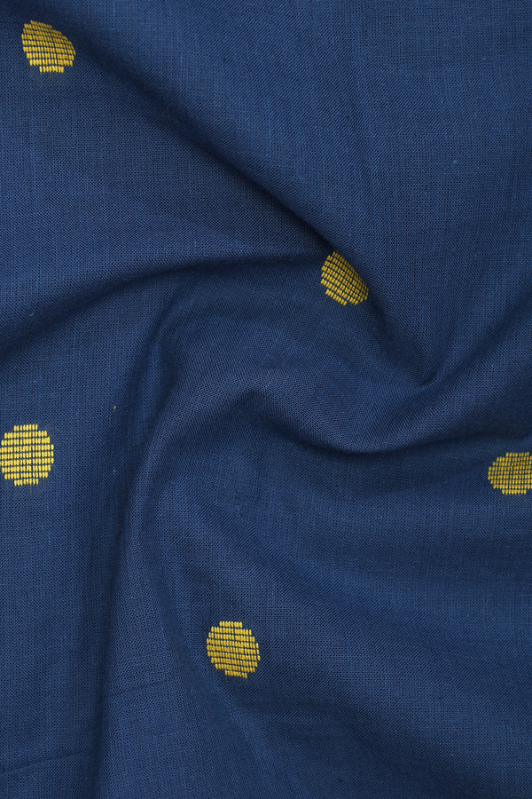 Chinese Neck Threadwork Buttas Capri Blue Cotton Long Kurta