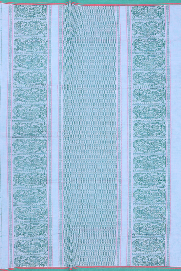Coimbatore Cotton Saree In Blue With Checks Design