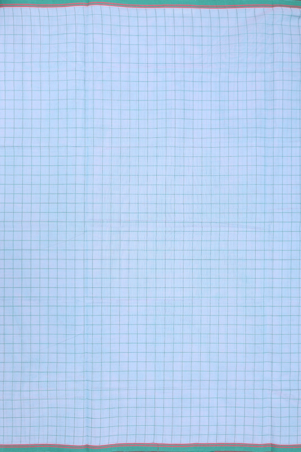 Coimbatore Cotton Saree In Blue With Checks Design