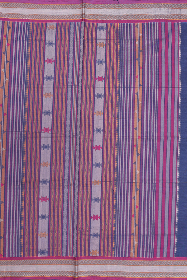 Coimbatore Cotton Saree In Blue With Threadwork Buttas