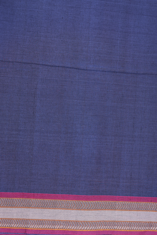 Coimbatore Cotton Saree In Blue With Threadwork Buttas