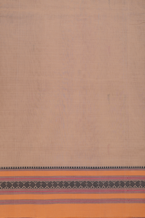 Coimbatore Cotton Saree In Brown With Threadwork Buttas