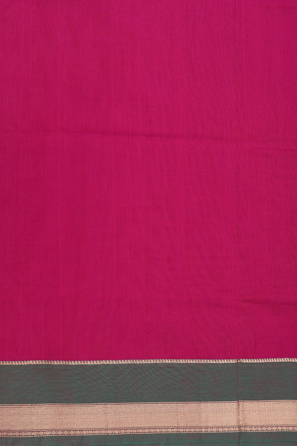 Coimbatore Cotton Saree In Deep Mulberry With Peacock Buttas