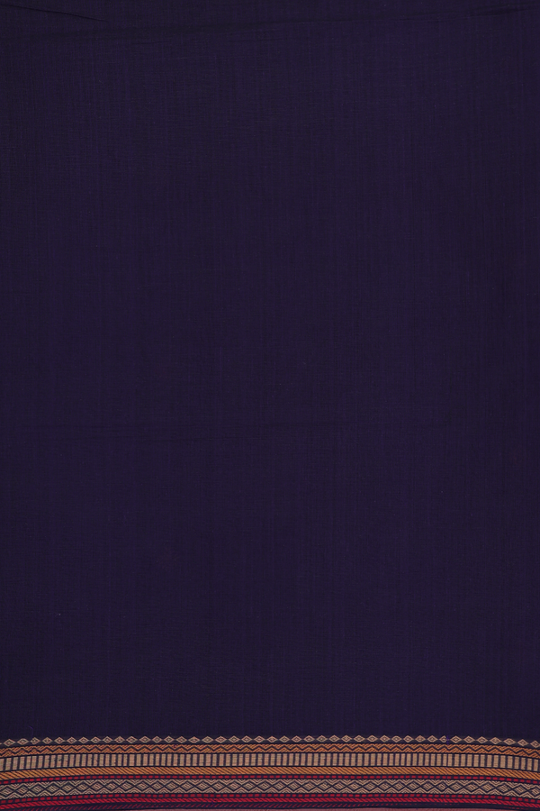 Coimbatore Cotton Saree In Deep Purple With Threadwork Buttas