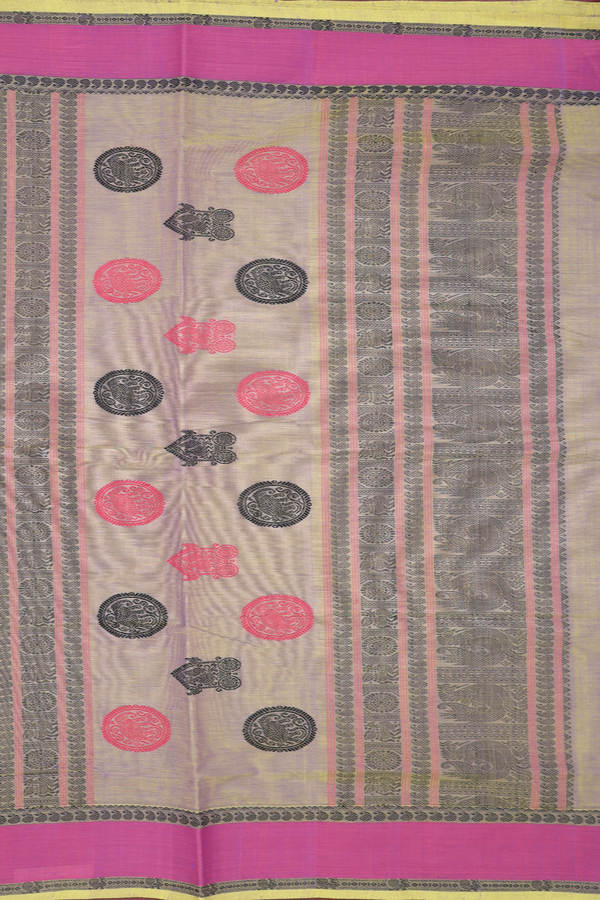 Coimbatore Cotton Saree In Dual Tone With Checks Design