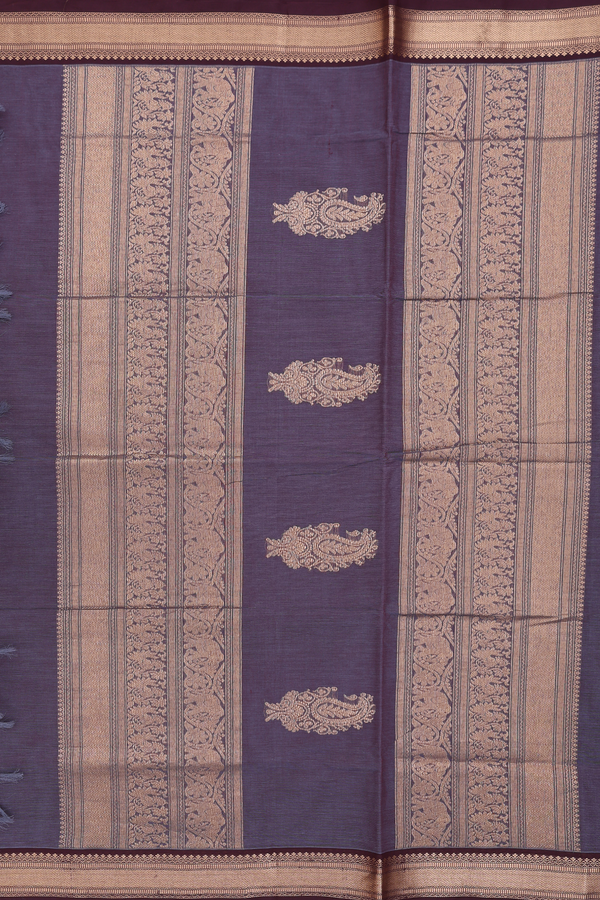 Coimbatore Cotton Saree In Dual Tone With Zari Buttas
