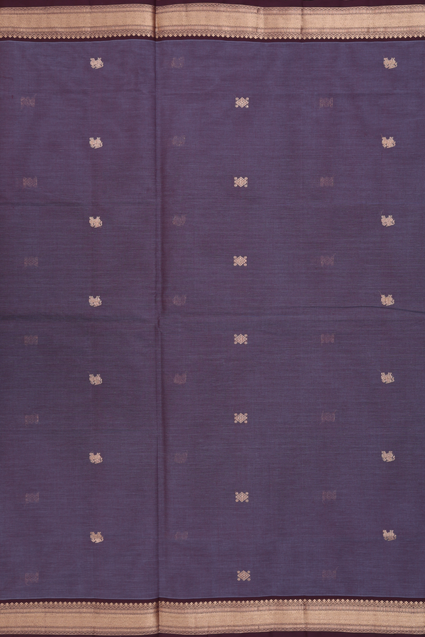 Coimbatore Cotton Saree In Dual Tone With Zari Buttas