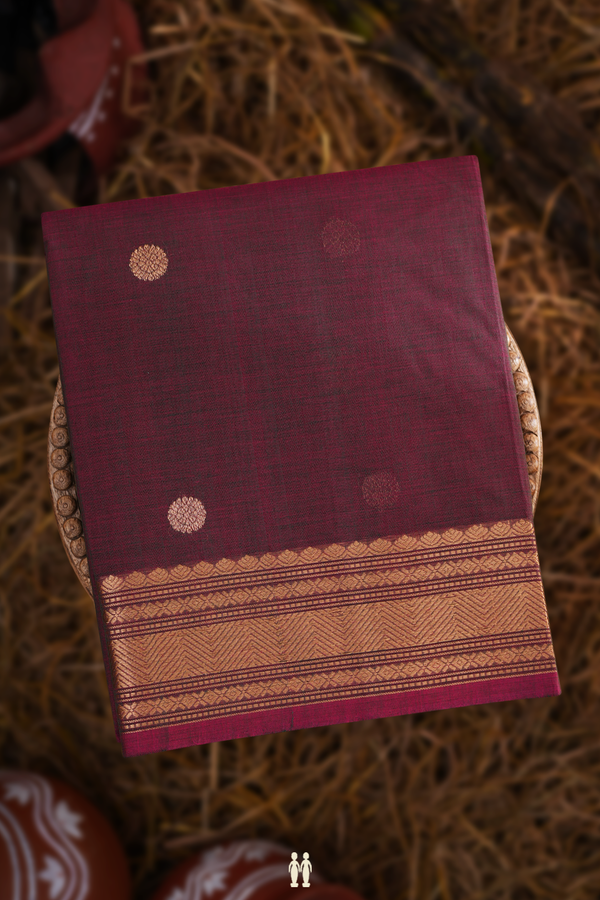 Coimbatore Cotton Saree In Dual Tone With Zari Motifs