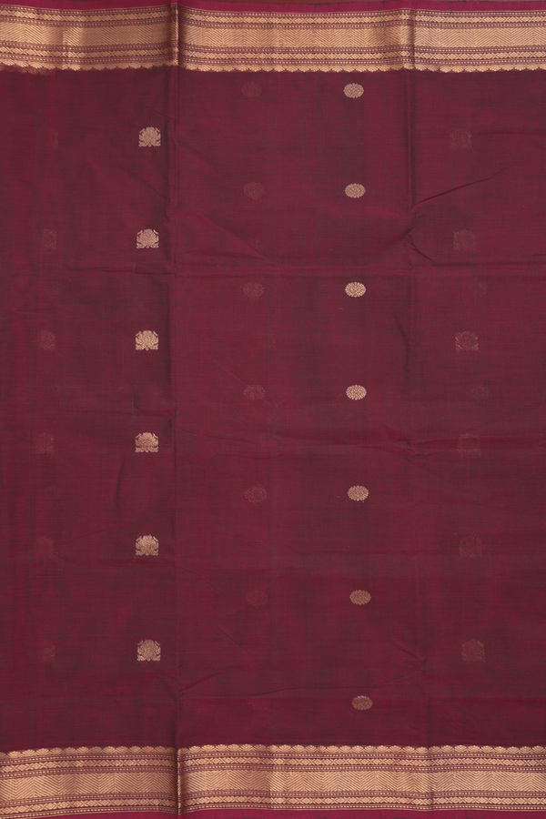 Coimbatore Cotton Saree In Dual Tone With Zari Motifs