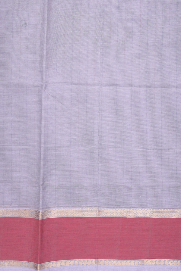 Coimbatore Cotton Saree In Dusty Grape With Stripes Design