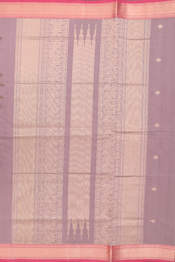 Coimbatore Cotton Saree In Dusty Rose With Diamond Buttas