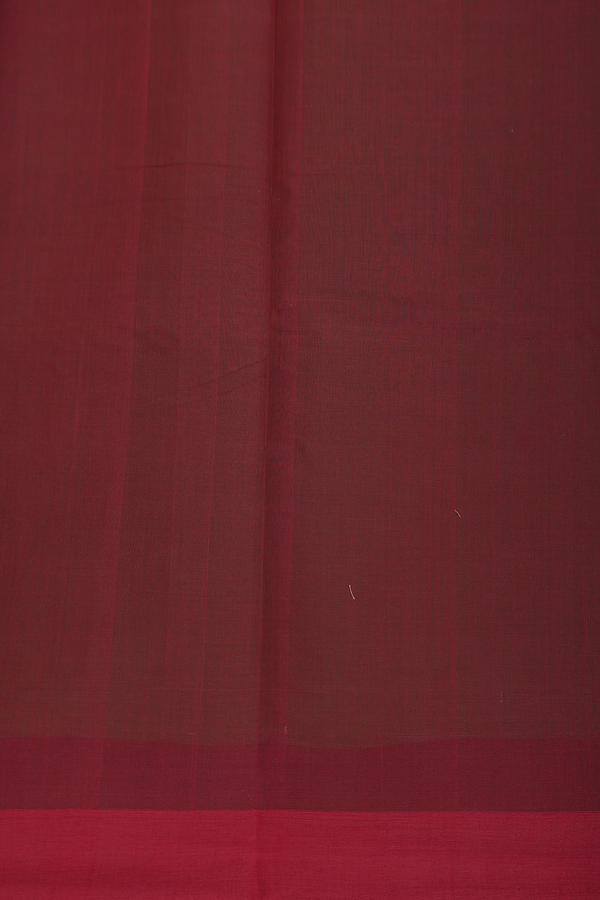 Coimbatore Cotton Saree In Fern Green With Threadwork Motifs