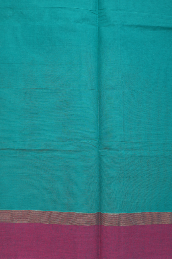 Coimbatore Cotton Saree In Green With Floral Buttas