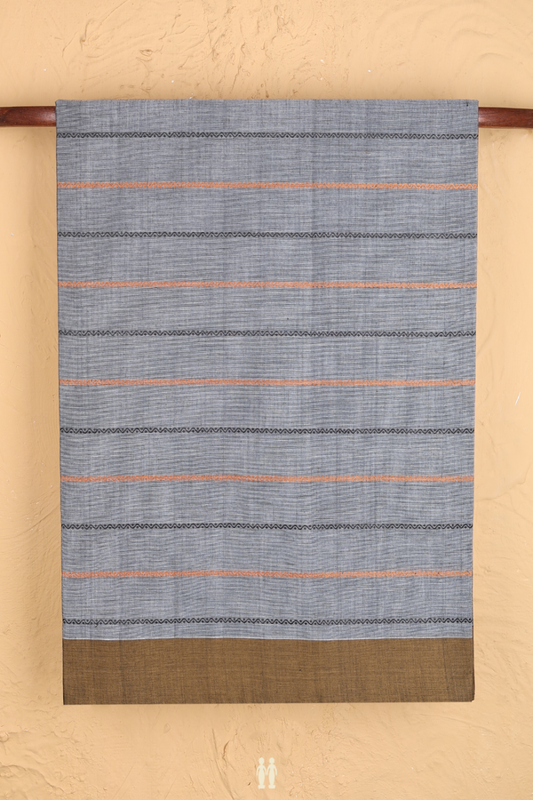 Coimbatore Cotton Saree In Grey With Neli Design