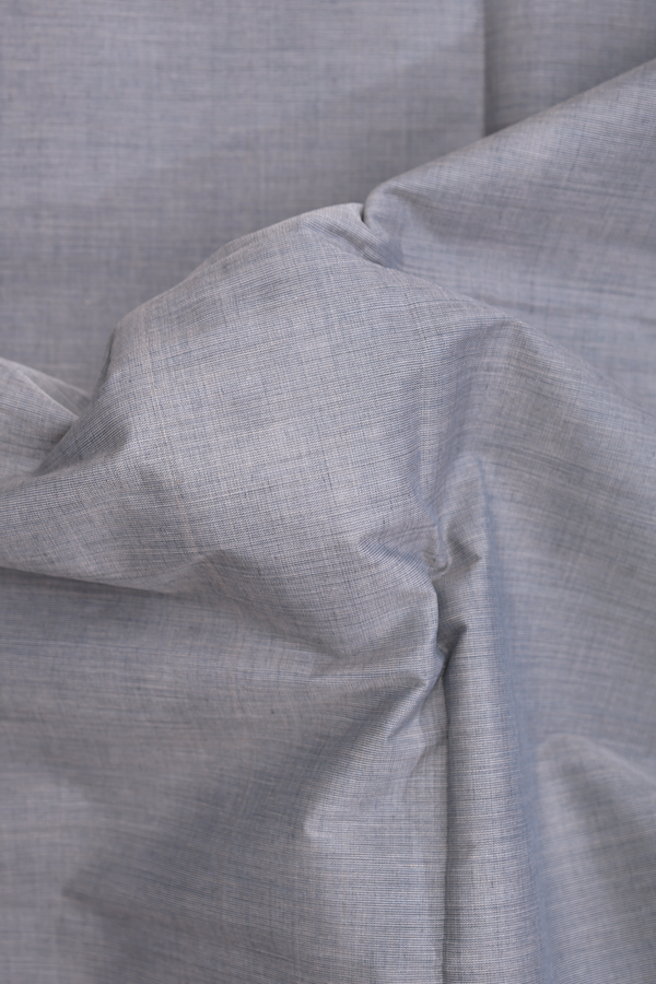 Coimbatore Cotton Saree In Grey With Threadwork Border