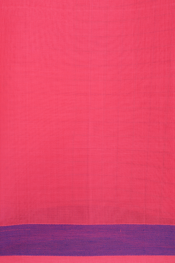 Coimbatore Cotton Saree In Hot Pink Checks With Buttas