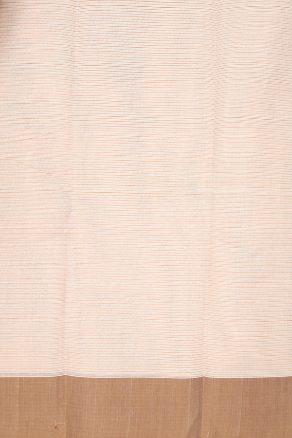 Coimbatore Cotton Saree In Ivory With Stripes Design