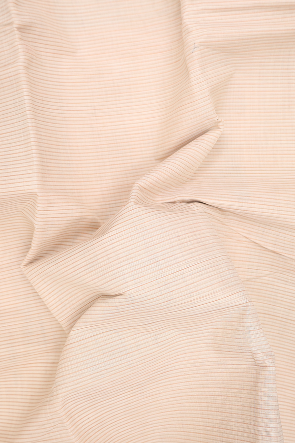 Coimbatore Cotton Saree In Ivory With Stripes Design