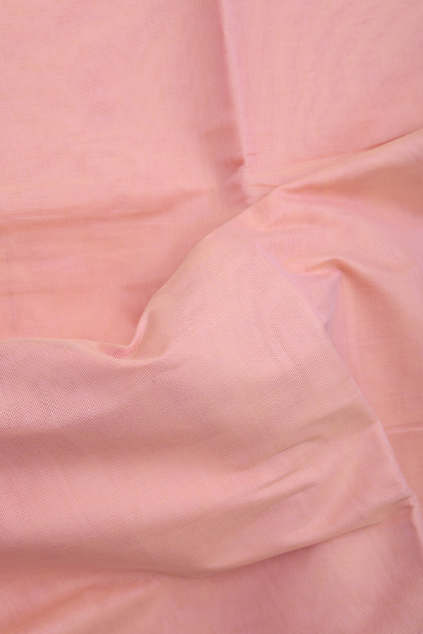 Coimbatore Cotton Saree In Orange With Contrast Border