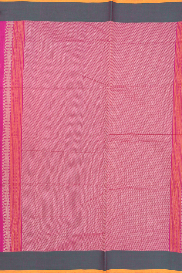 Coimbatore Cotton Saree In Pink With Peacock Design