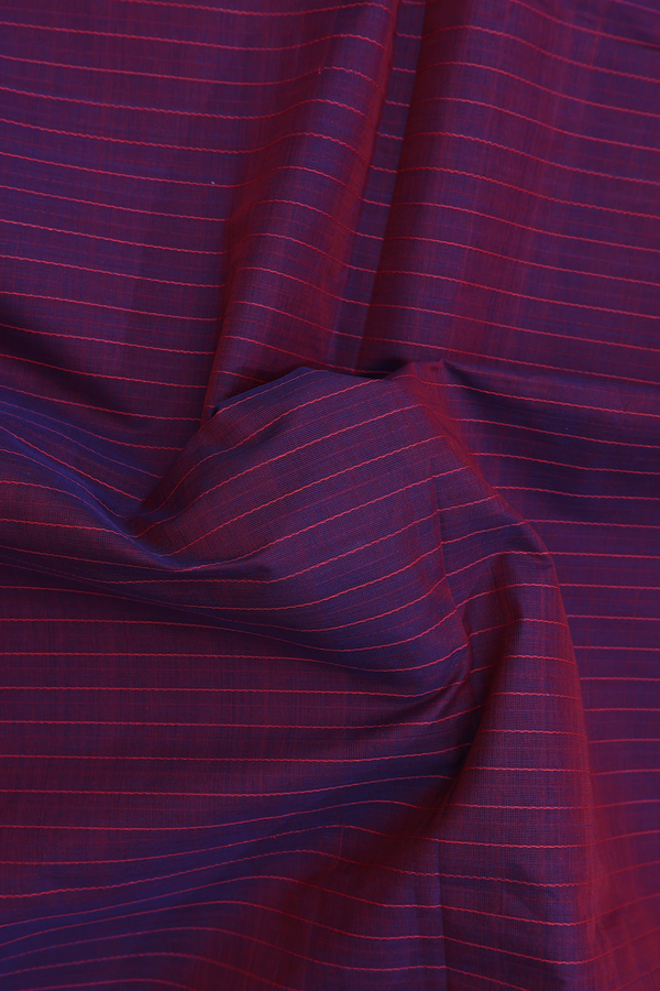 Coimbatore Cotton Saree In Purple With Stripes Design