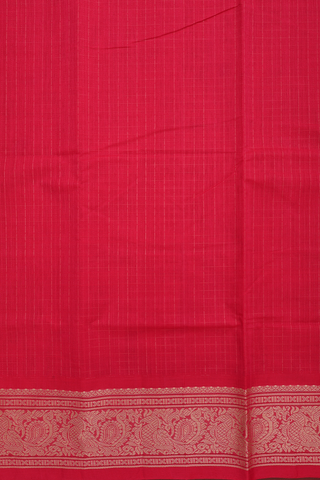 Coimbatore Cotton Saree In Rani Pink With Checks Along Buttas