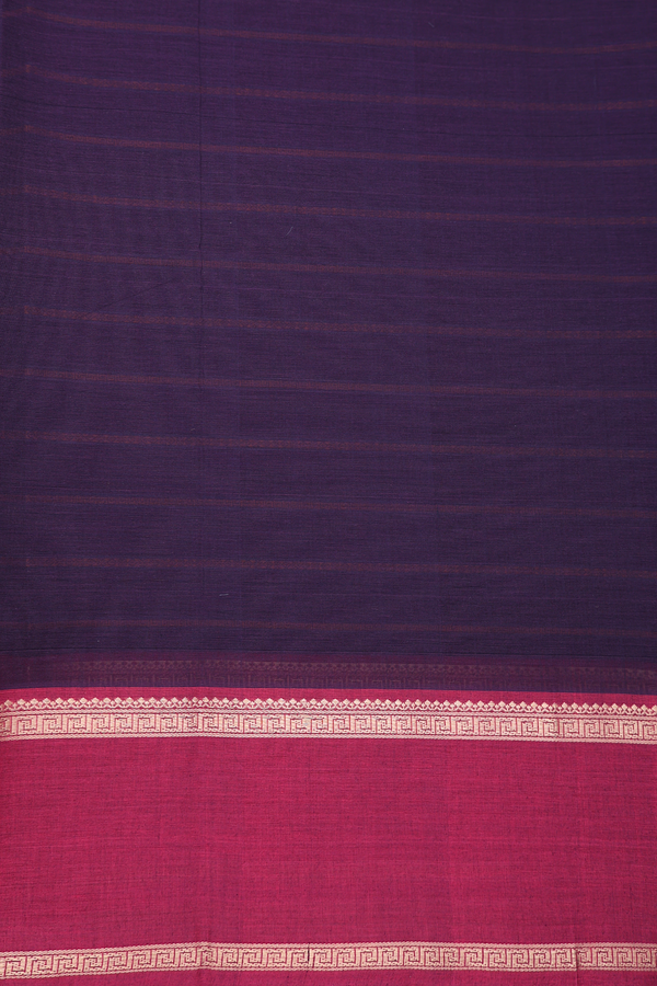 Coimbatore Cotton Saree In Regal Purple With Stripes Design