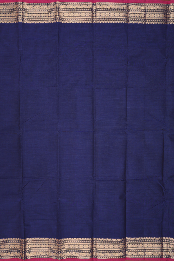 Coimbatore Cotton Saree In Royal Blue With Zari Border
