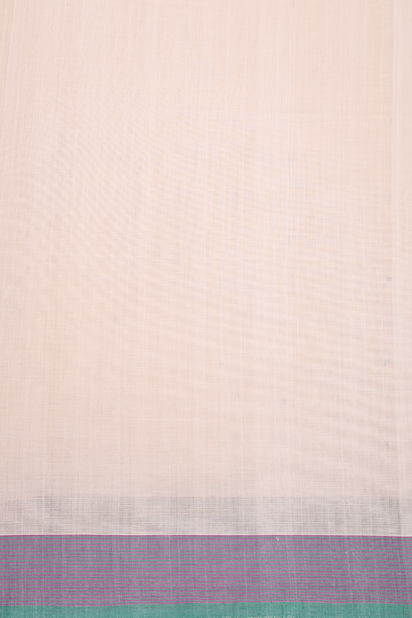 Coimbatore Cotton Saree In Pastel Brown With Threadwork Buttis