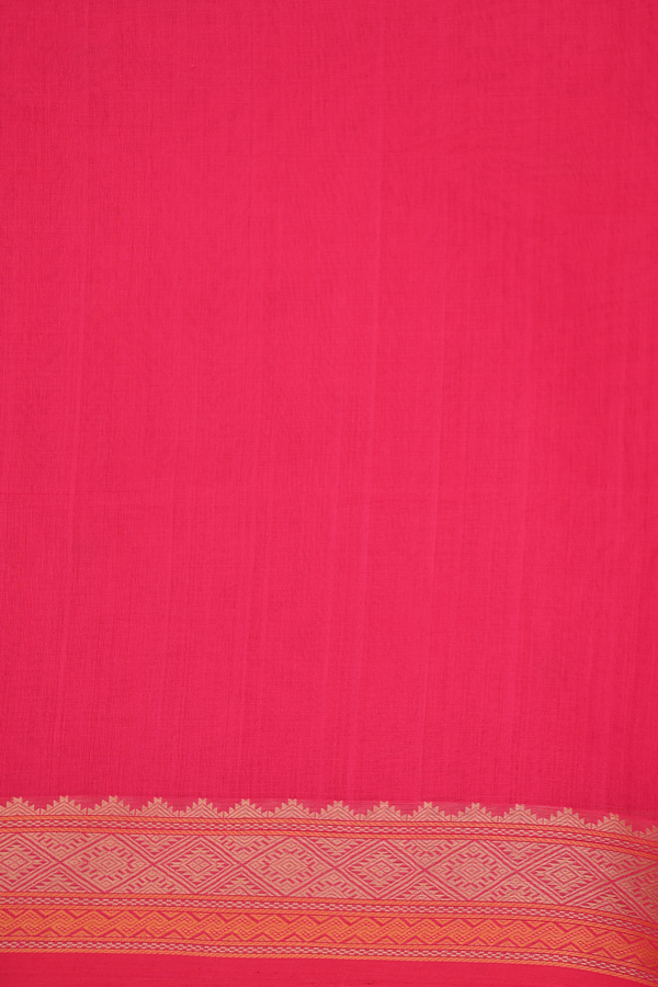 Coimbatore Cotton Saree Reddish Pink With Threadwork Buttas