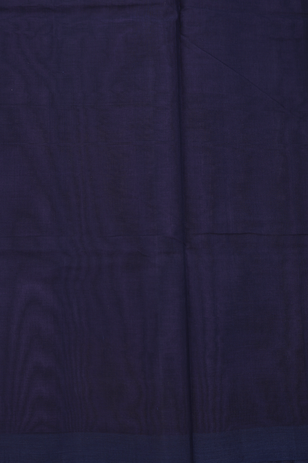 Coimbatore Cotton Saree Regal Purple With Threadwork Motifs