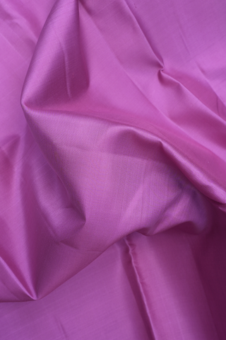 Contrast Border Plain Soft Purple Kanchipuram Silk Saree