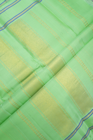 Contrast Border Plain Soft Purple Kanchipuram Silk Saree