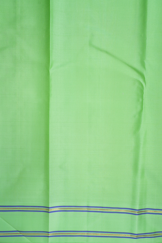 Contrast Border Plain Soft Purple Kanchipuram Silk Saree