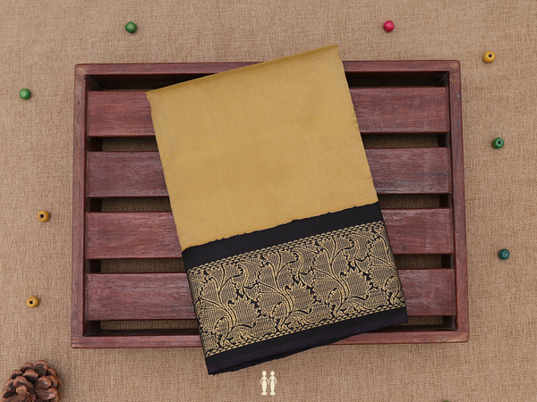 Contrast Border Brown Kanchipuram Pavadai Sattai Material