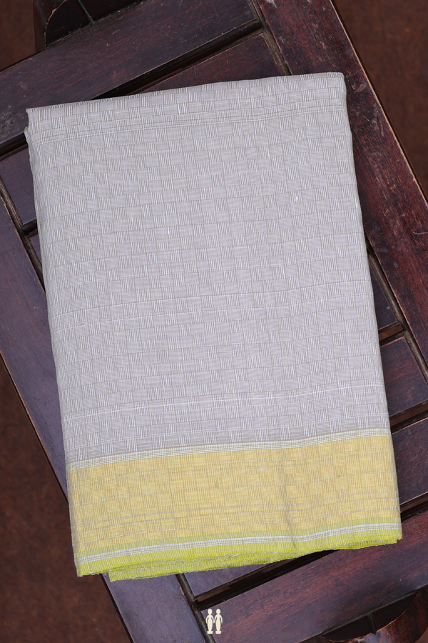 Contrast Border Brown Silk Dhoti With Angavastram Set