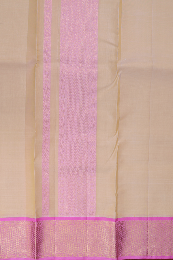 Contrast Border Brown Silk Dhoti With Angavastram Set